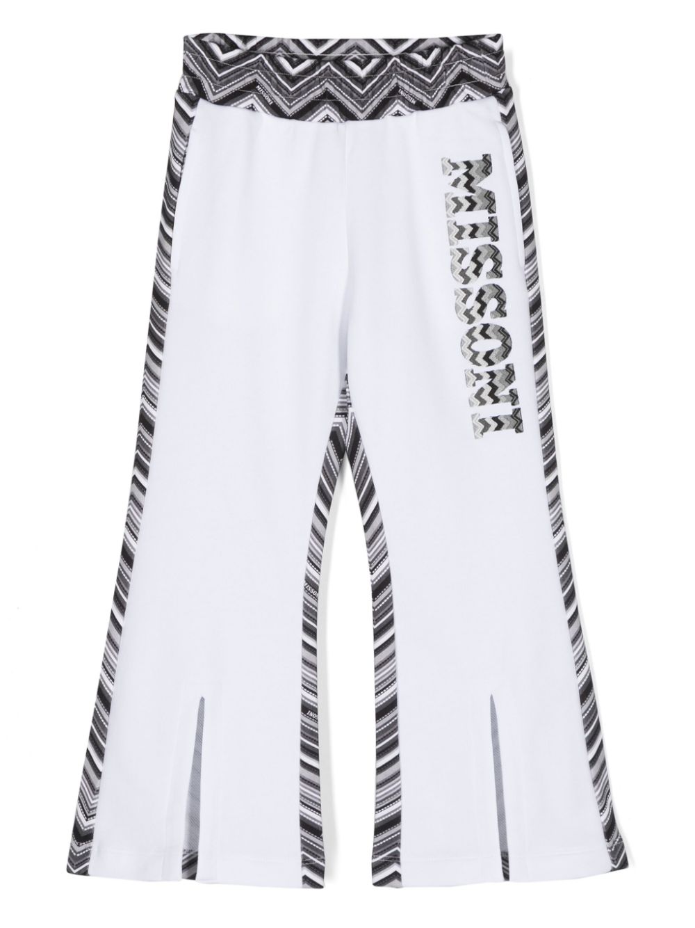 Missoni Kids logo-embroidered flared track pants - White von Missoni Kids