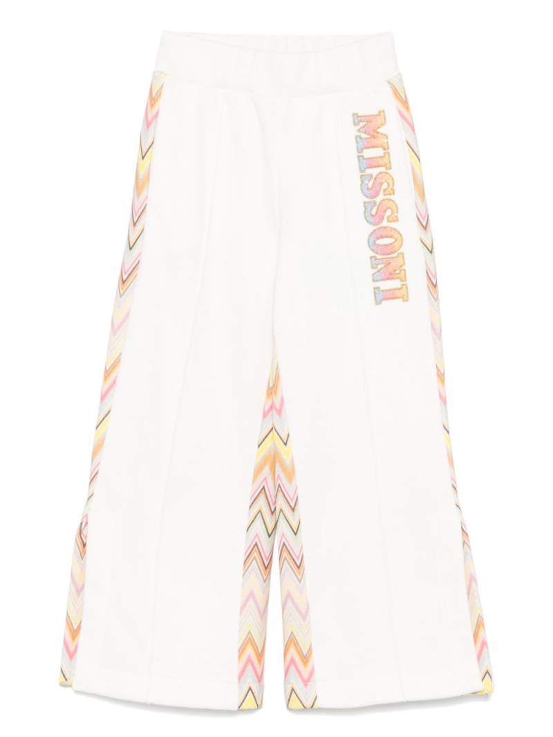 Missoni Kids logo-embroidered track pants - White von Missoni Kids