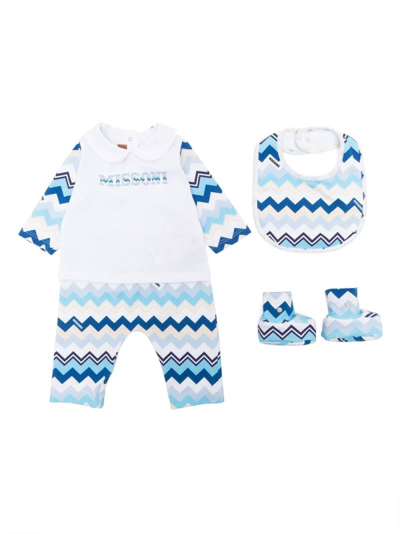 Missoni Kids logo-print babygrow set - White von Missoni Kids