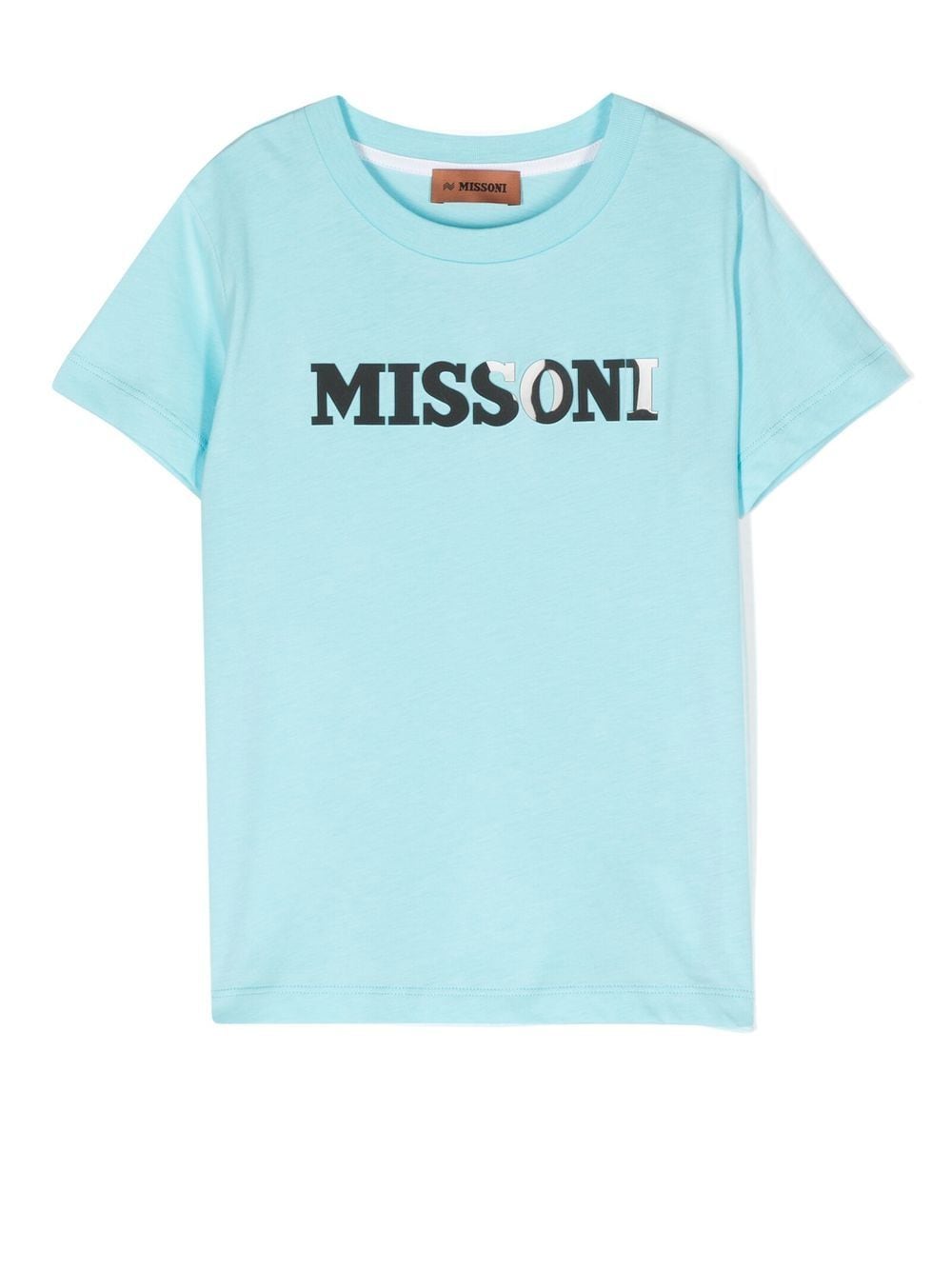 Missoni Kids logo-print short-sleeved T-shirt - Blue von Missoni Kids