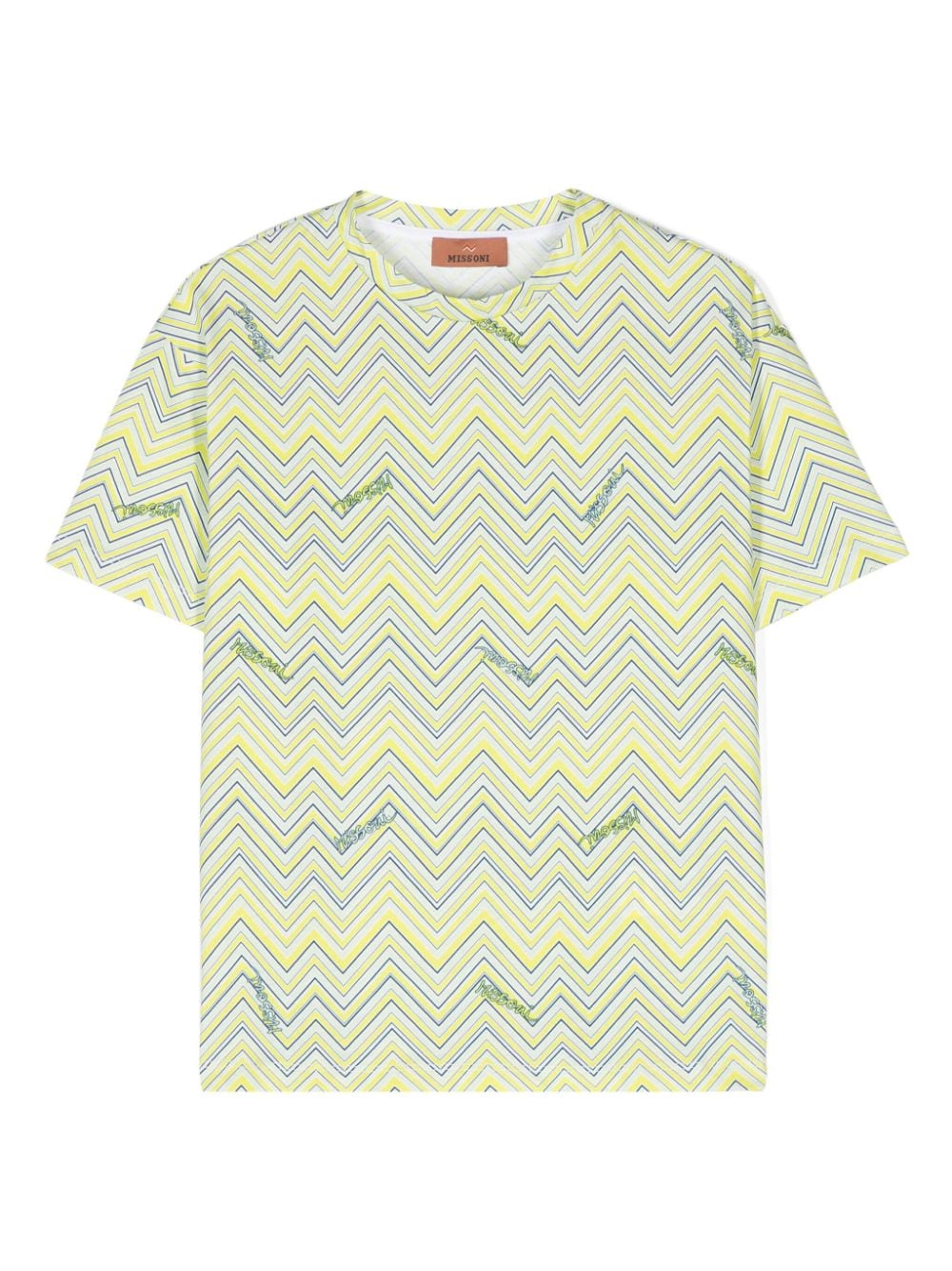 Missoni Kids logo-print zigzag T-shirt - Green von Missoni Kids