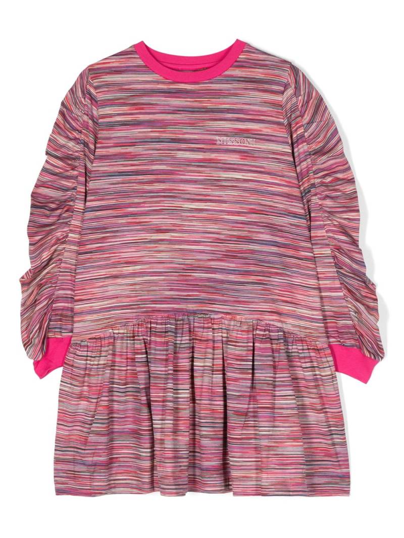 Missoni Kids melange-effect logo-print dress - Pink von Missoni Kids