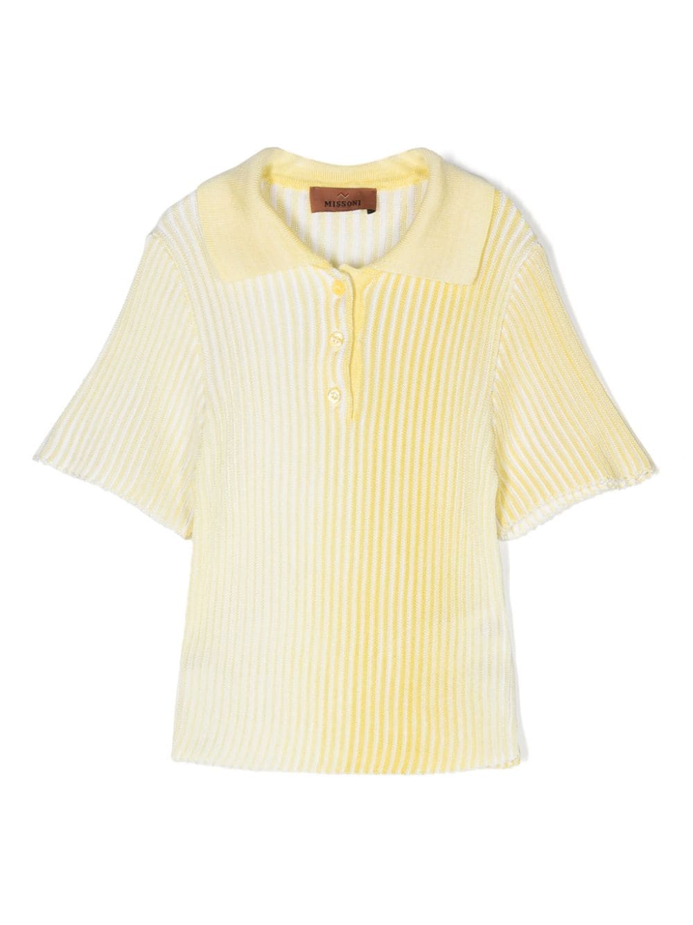 Missoni Kids ombré ribbed polo shirt - Yellow von Missoni Kids