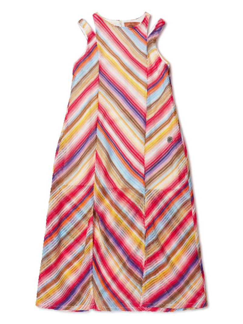 Missoni Kids panelled zigzag-pattern dress - Red von Missoni Kids