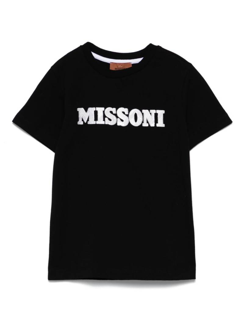 Missoni Kids sequin logo T-shirt - Black von Missoni Kids