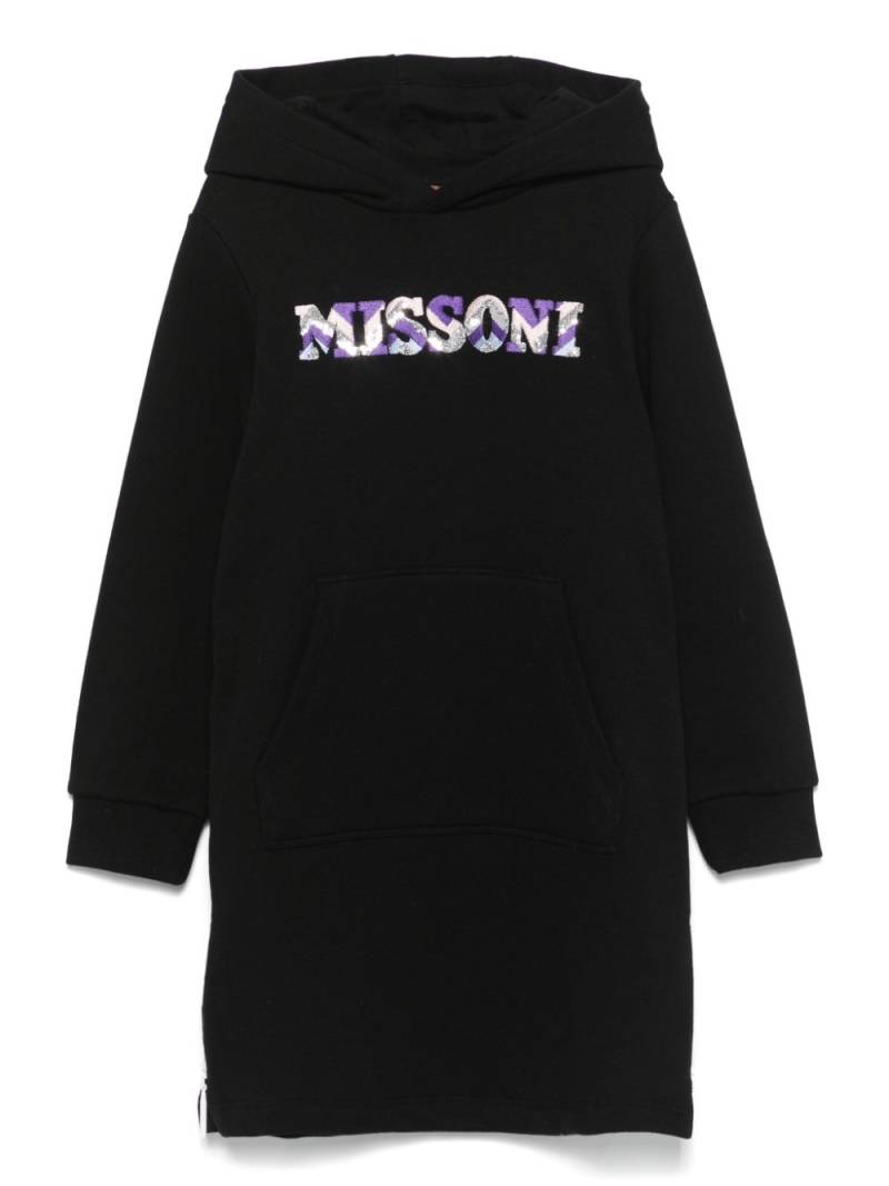 Missoni Kids sequin-logo dress - Black von Missoni Kids