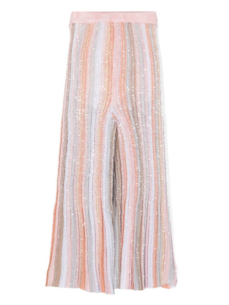 Missoni Kids sequined flared trousers - Pink von Missoni Kids