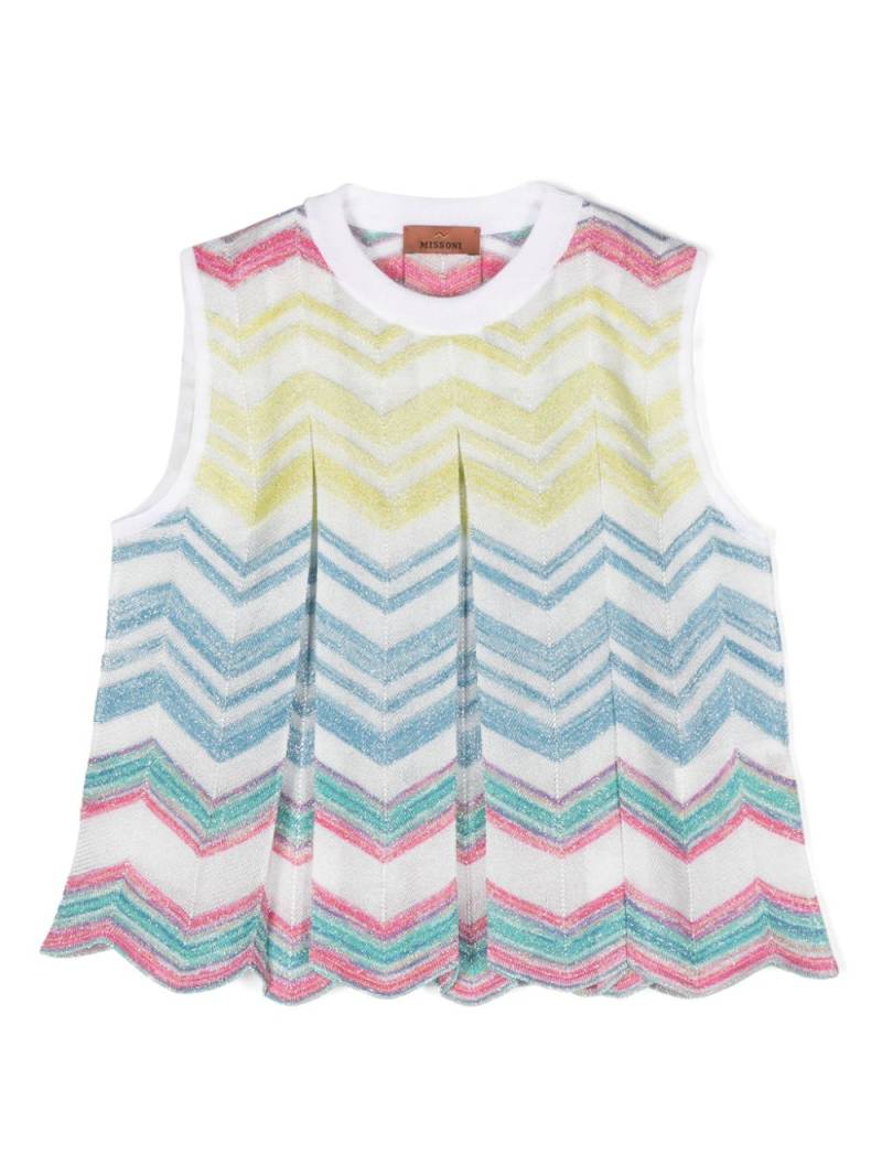 Missoni Kids sleeveless zigzag top - Blue von Missoni Kids