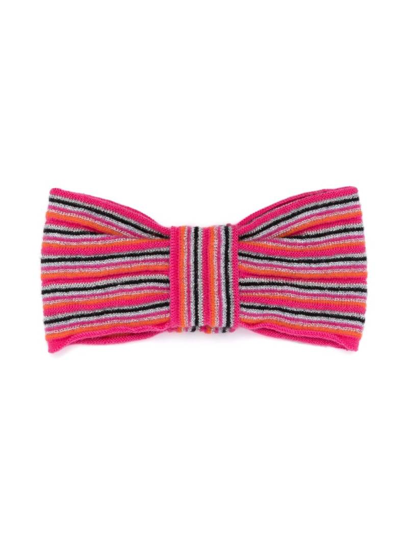 Missoni Kids striped knitted hair bow - Pink von Missoni Kids