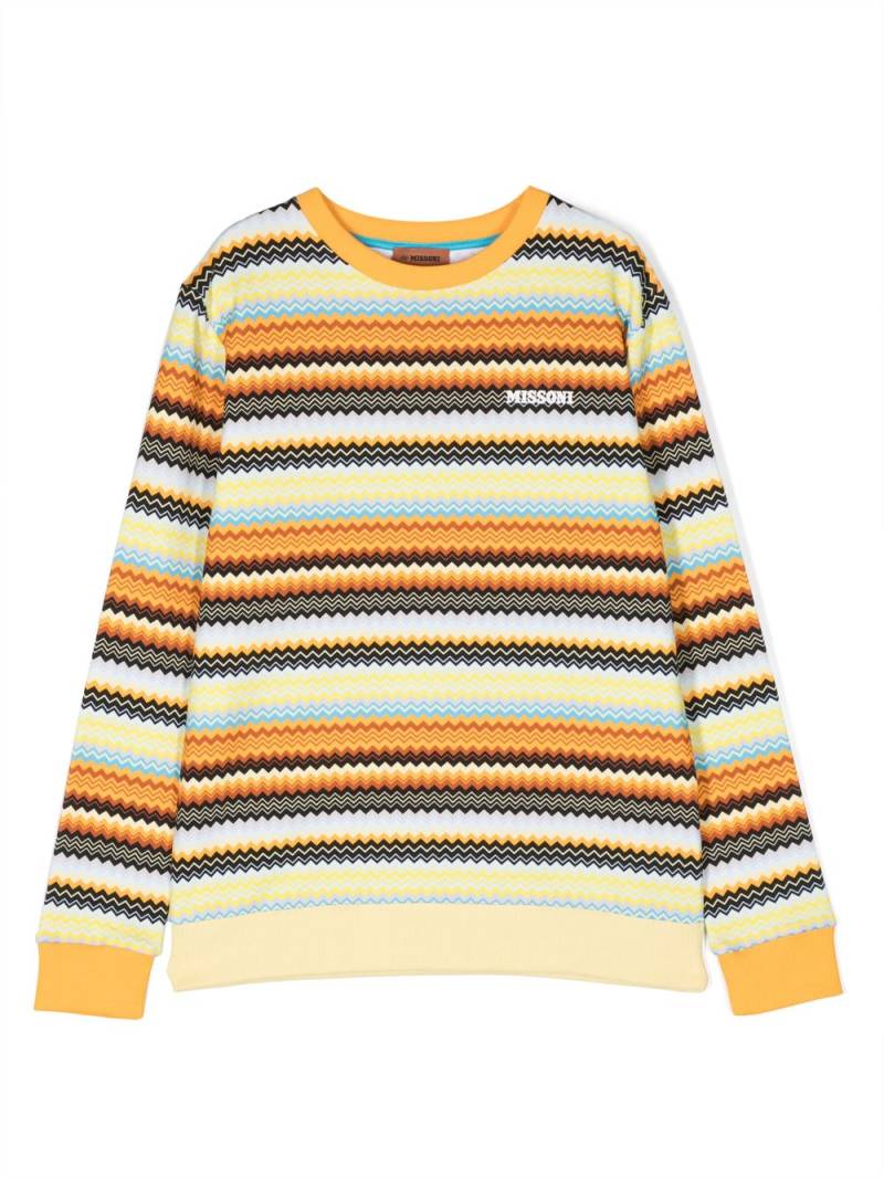 Missoni Kids striped knitted jumper - Yellow von Missoni Kids