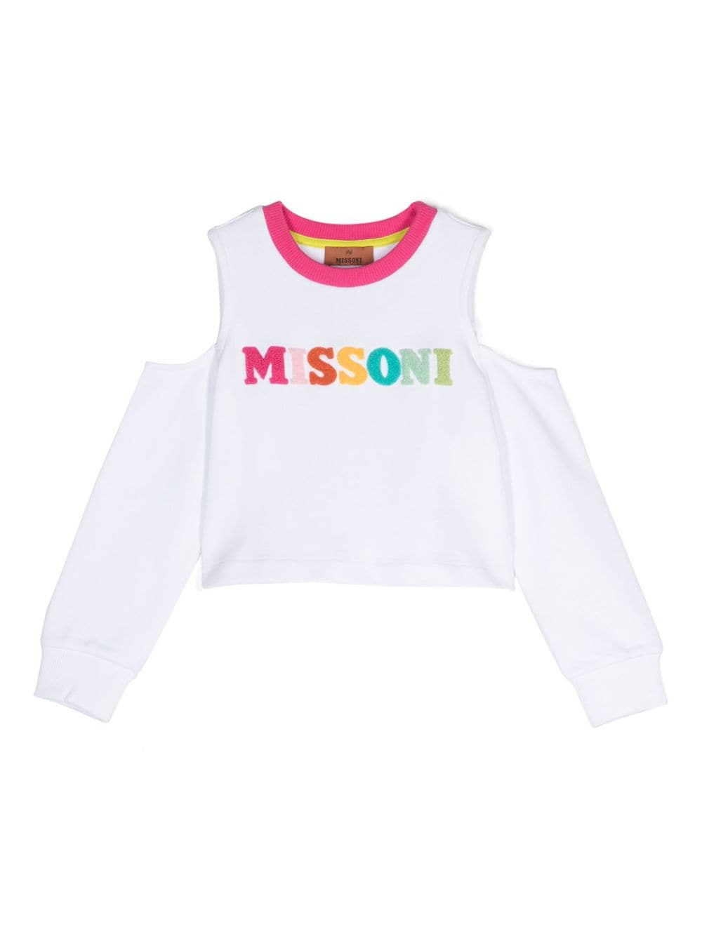 Missoni Kids terrycloth-logo cotton sweatshirt - White von Missoni Kids