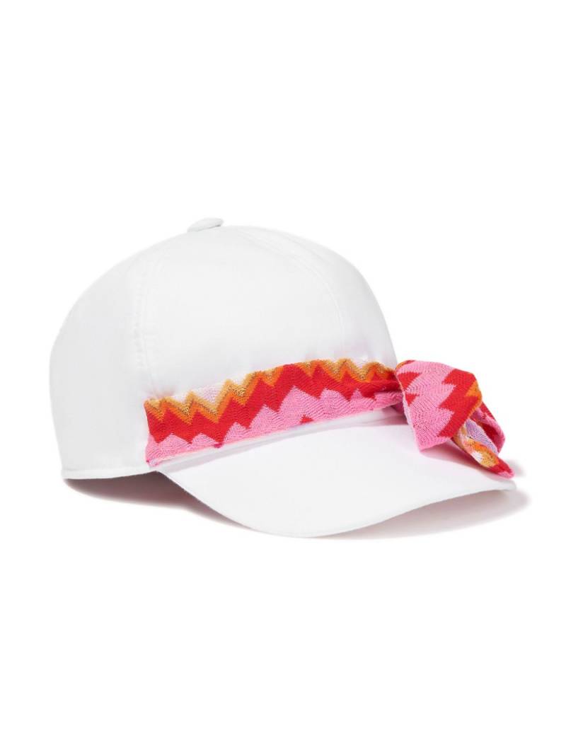 Missoni Kids zig-zag bow cap - White von Missoni Kids