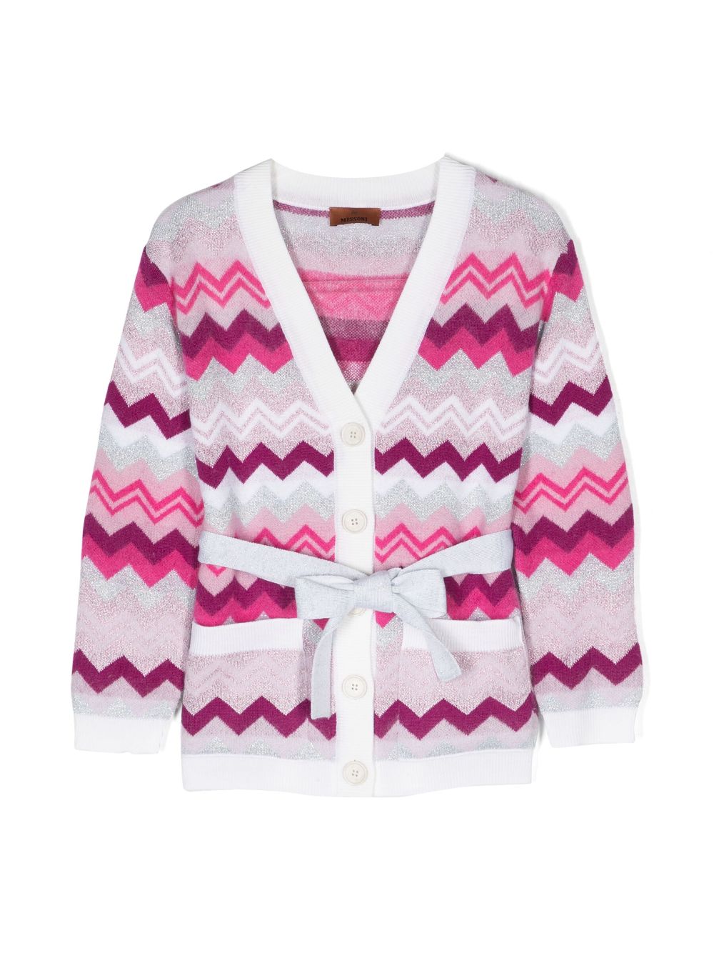 Missoni Kids zig-zag knitted cardigan - Pink von Missoni Kids