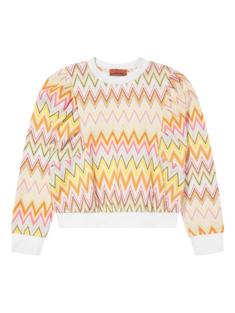 Missoni Kids zig zag pattern sweater - Pink von Missoni Kids