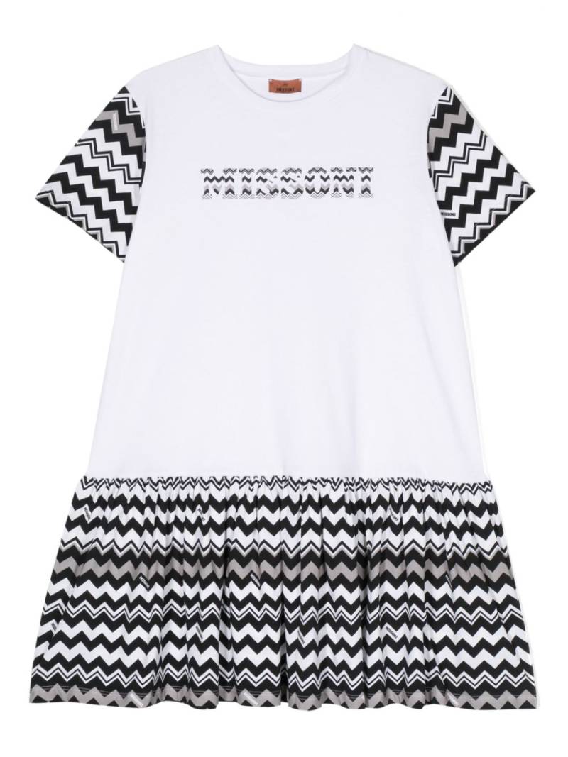 Missoni Kids zig zag-print cotton dress - Black von Missoni Kids