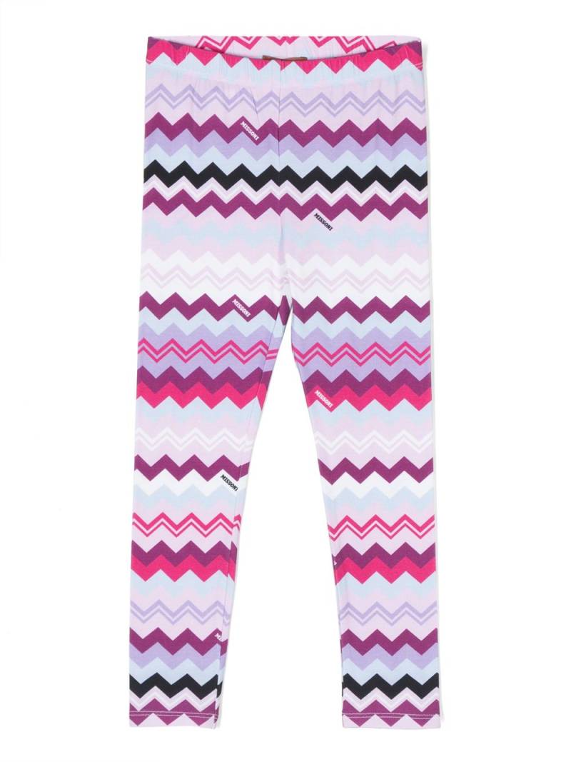 Missoni Kids zig-zag print jersey leggings - Pink von Missoni Kids