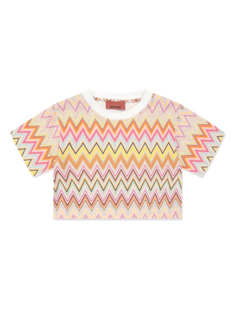 Missoni Kids zigzag T-shirt - Pink von Missoni Kids