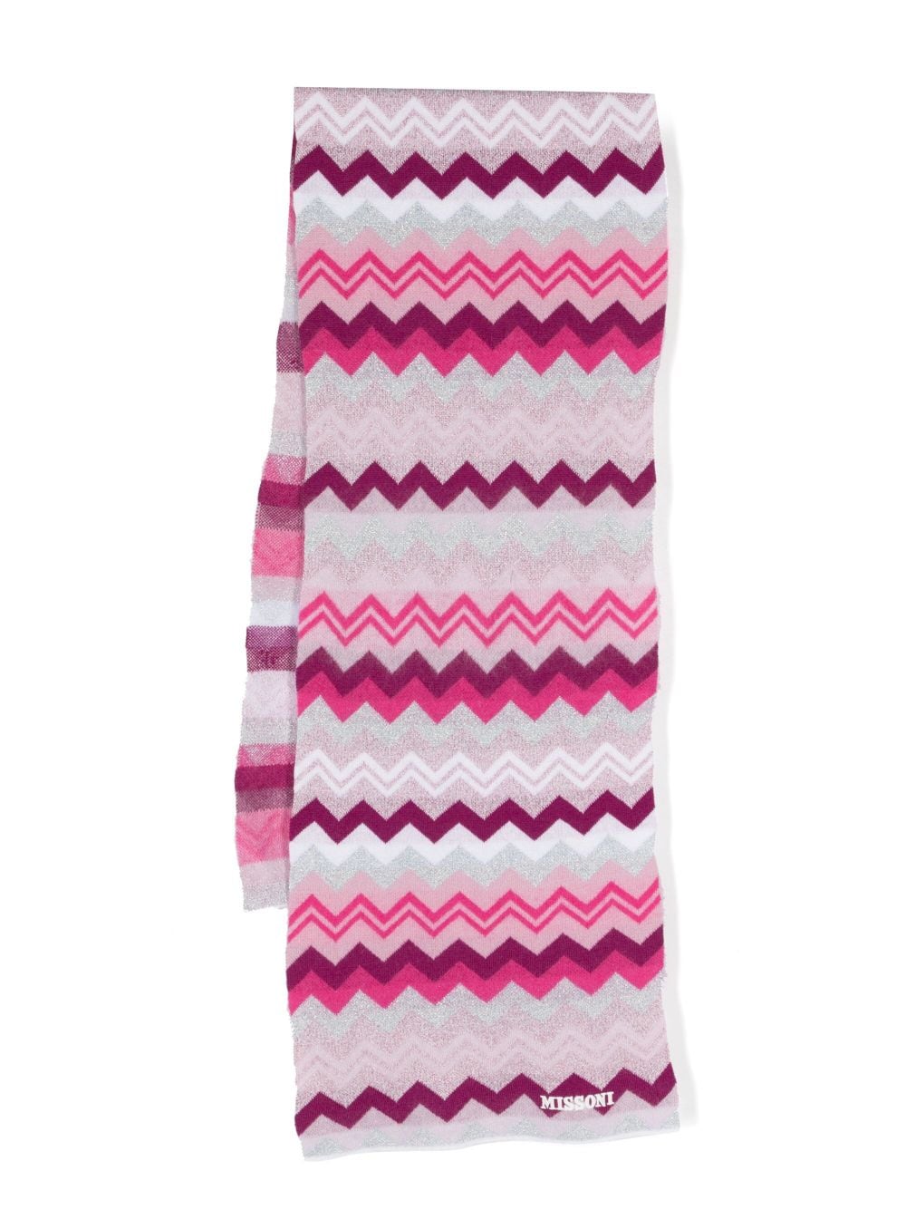 Missoni Kids zigzag knitted scarf - Pink von Missoni Kids