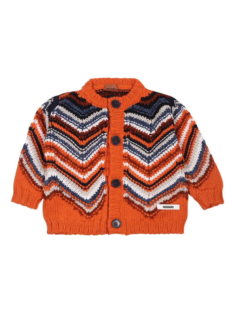 Missoni Kids zigzag pattern cardigan - Orange von Missoni Kids