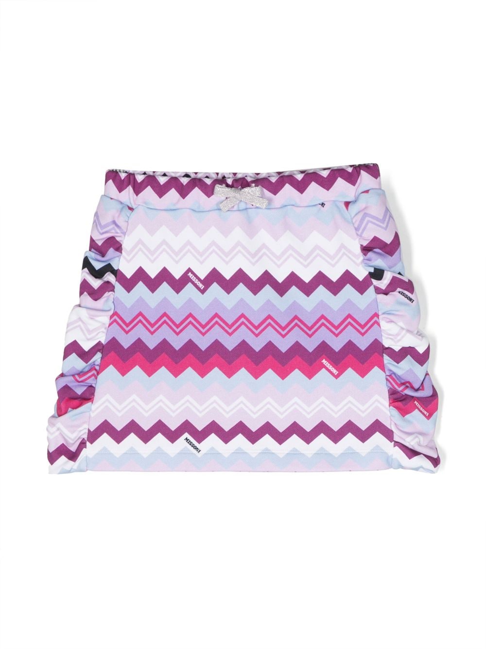 Missoni Kids zigzag-print cotton miniskirt - White von Missoni Kids