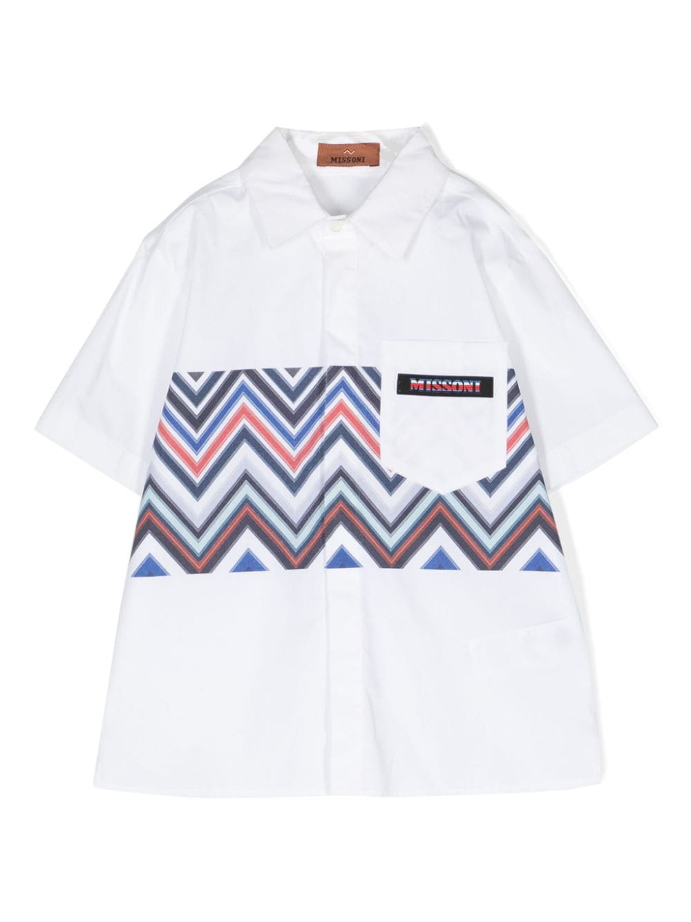 Missoni Kids zigzag-print cotton shirt - White von Missoni Kids