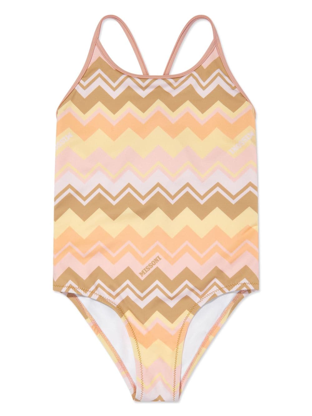 Missoni Kids zigzag-print swimsuit - Neutrals von Missoni Kids