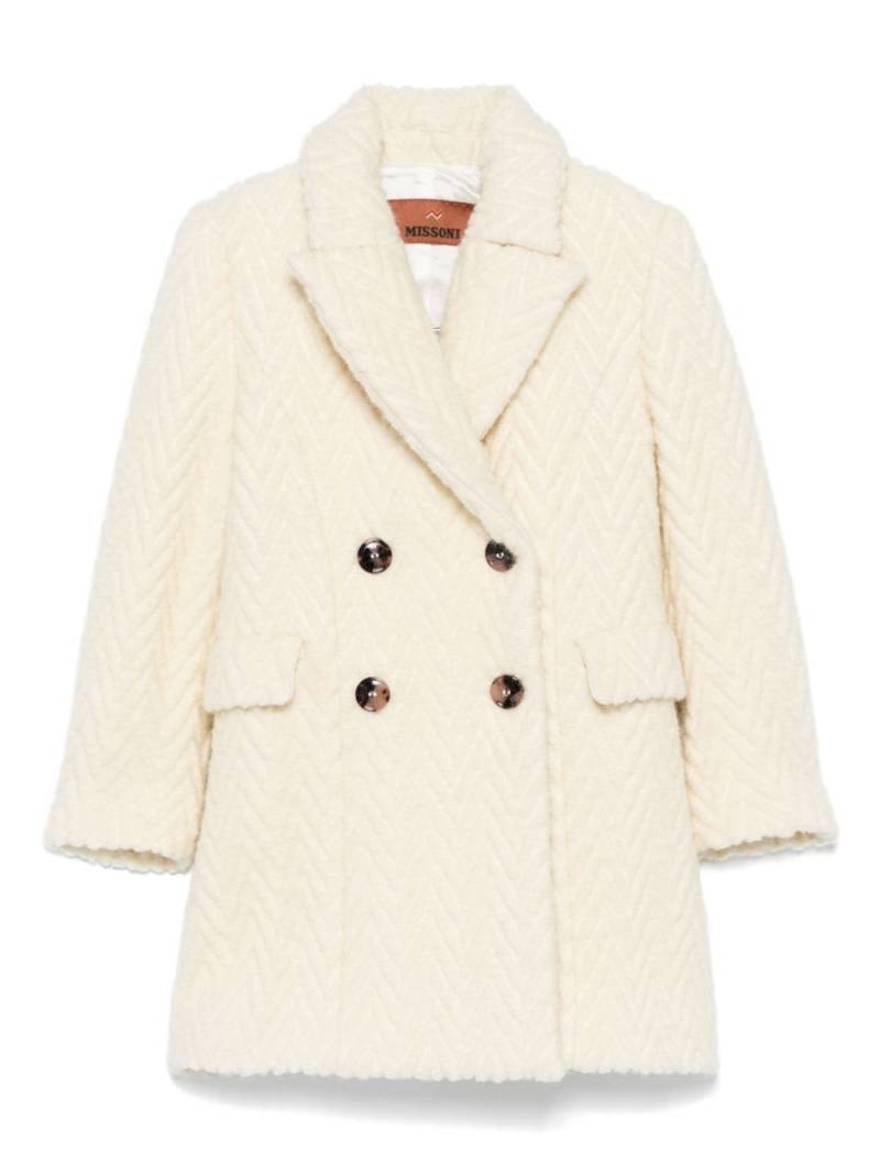 Missoni Kids zigzag woven coat - White von Missoni Kids