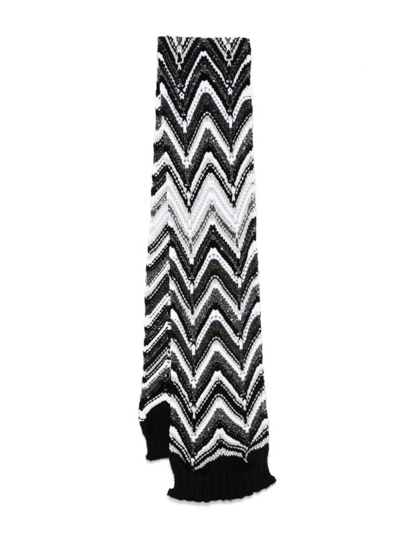 Missoni Kids zigzag-woven scarf - Black von Missoni Kids