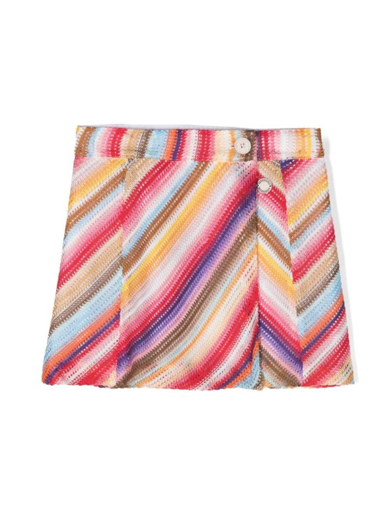 Missoni Kids zigzag wraparound skirt - Yellow von Missoni Kids