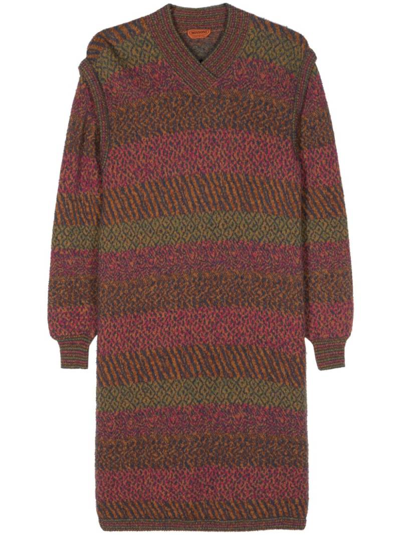 Missoni Pre-Owned 1980s fine-knit midi dress - Pink von Missoni Pre-Owned