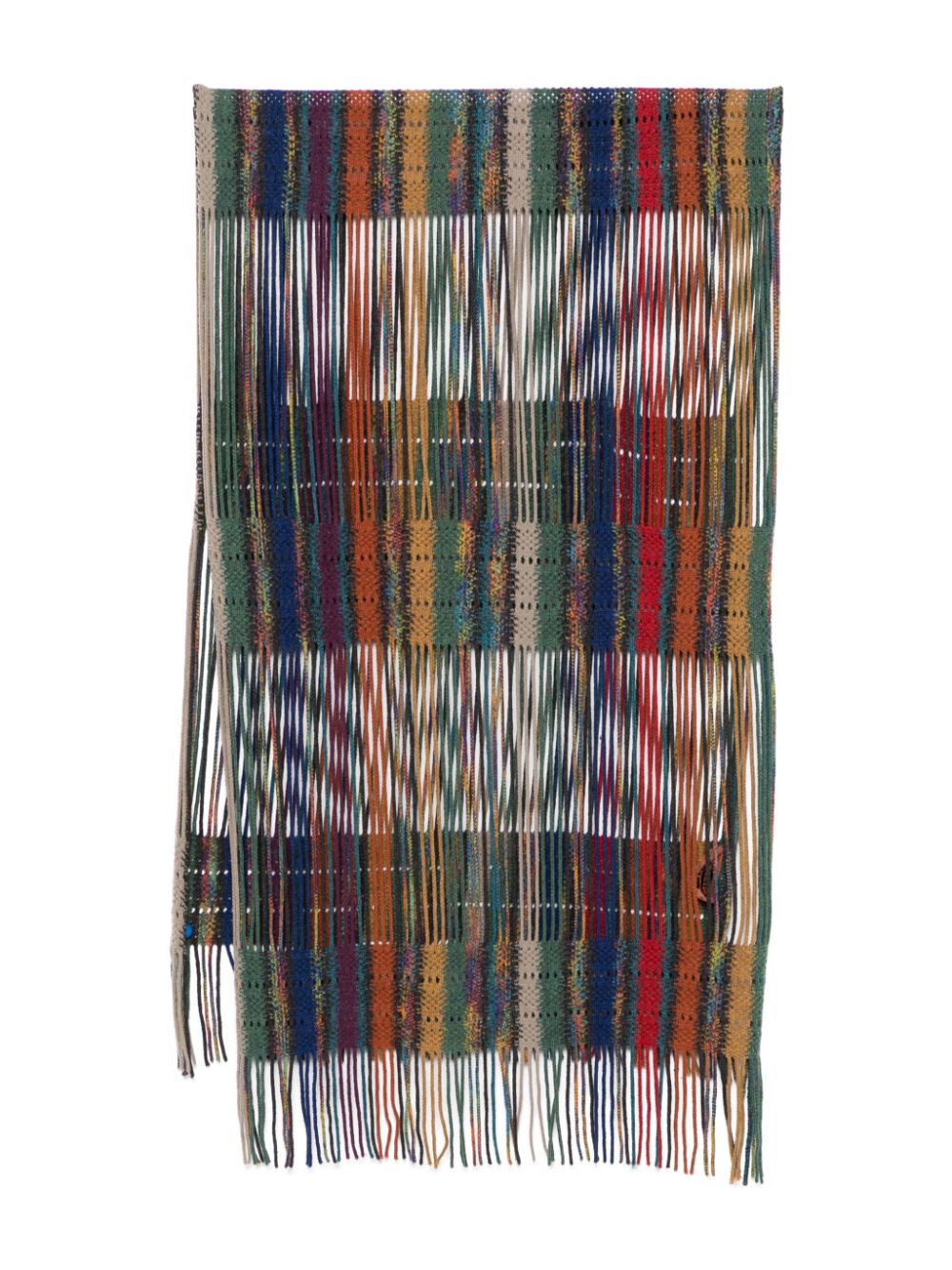 Missoni Pre-Owned 1980s drop-stitch knit scarf - Green von Missoni Pre-Owned