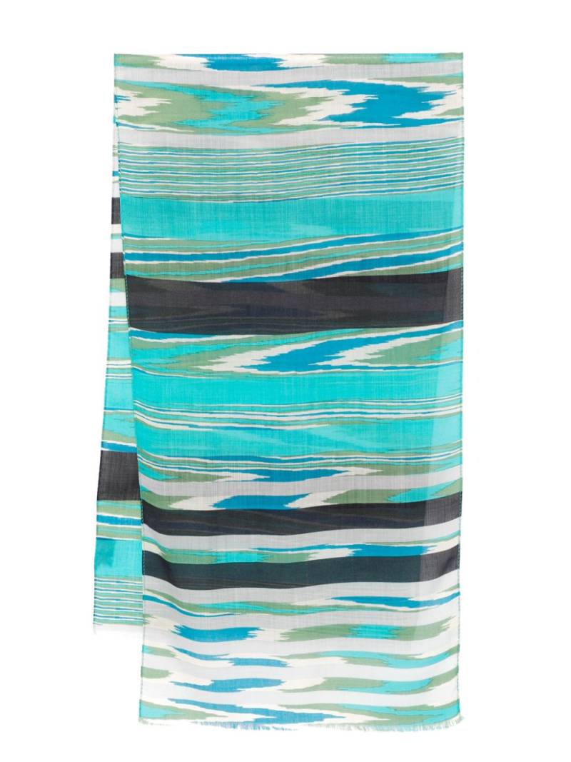 Missoni Pre-Owned 1980s striped scarf - Blue von Missoni Pre-Owned