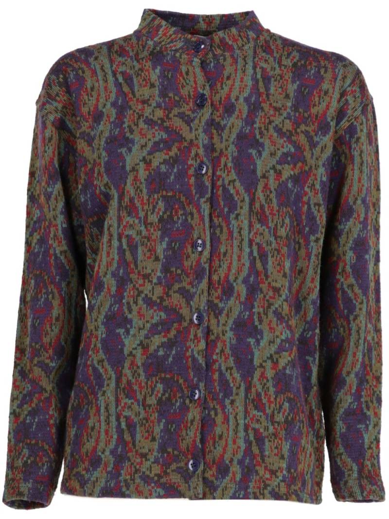 Missoni Pre-Owned 1990 abstract-print cardigan - Purple von Missoni Pre-Owned