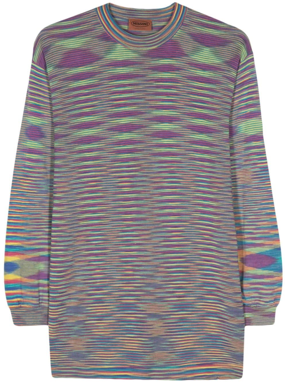 Missoni Pre-Owned 1990s striped wool-blend jumper - Purple von Missoni Pre-Owned