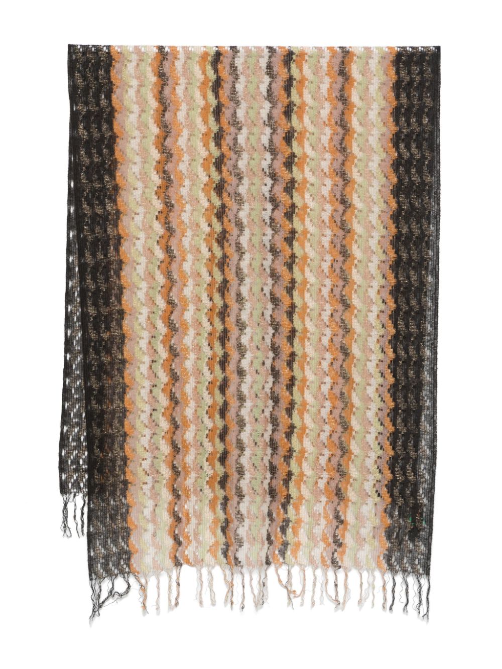 Missoni Pre-Owned 2000s chevron-knit scarf - Brown von Missoni Pre-Owned