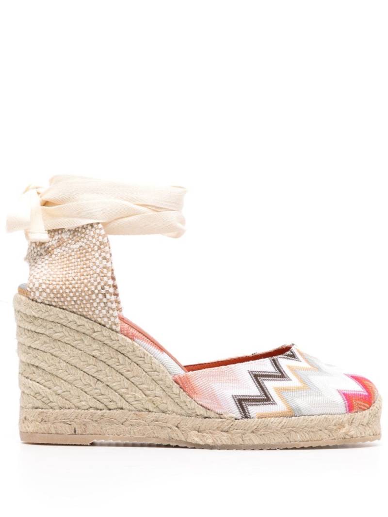 Missoni 90mm chevron-print espadrilles - Neutrals von Missoni