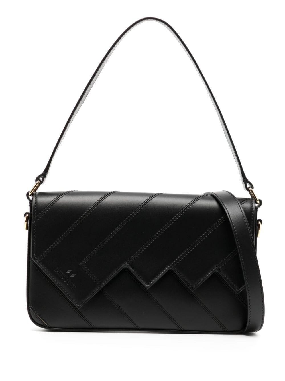 Missoni Flap Wave leather shoulder bag - Black von Missoni