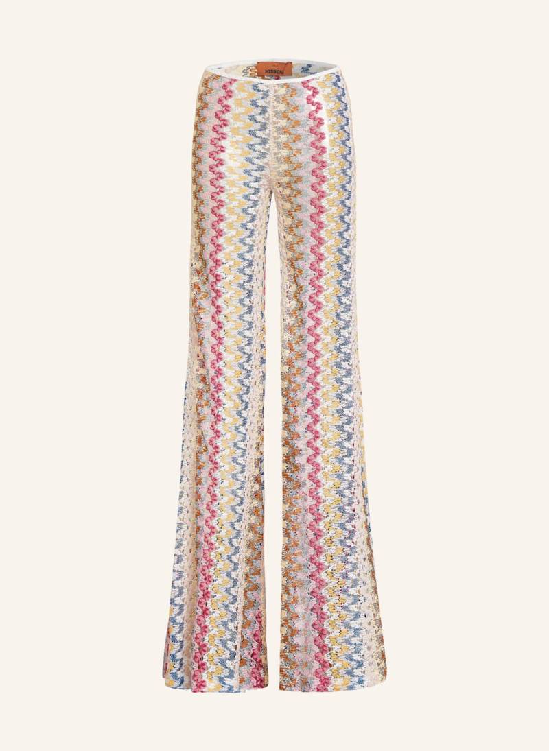 Missoni Häkelhose Mit Glitzergarn pink von Missoni