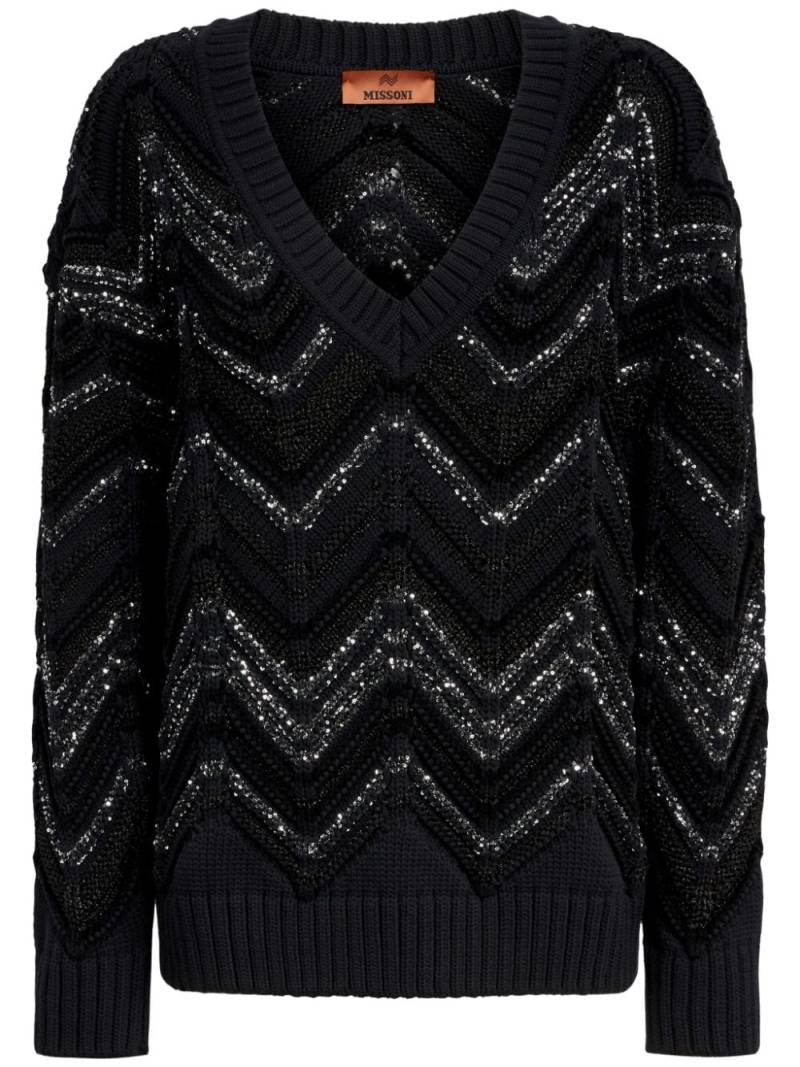 Missoni Lurex/sequin-embellished jumper - Black von Missoni