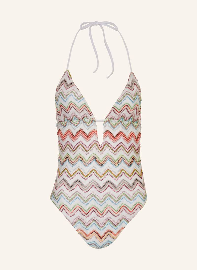 Missoni Neckholder-Badeanzug Mit Glitzergarn beige von Missoni