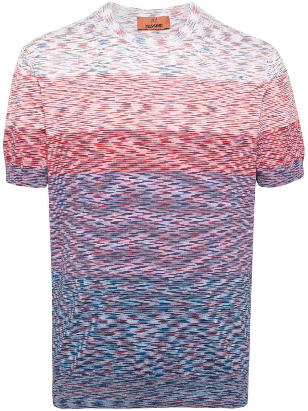 Missoni Slub-pattern cotton T-shirt - Red von Missoni