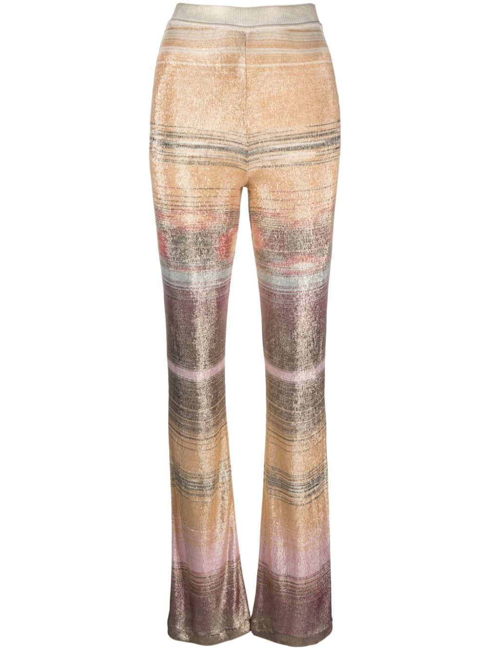 Missoni Slub striped flared trousers - Gold von Missoni