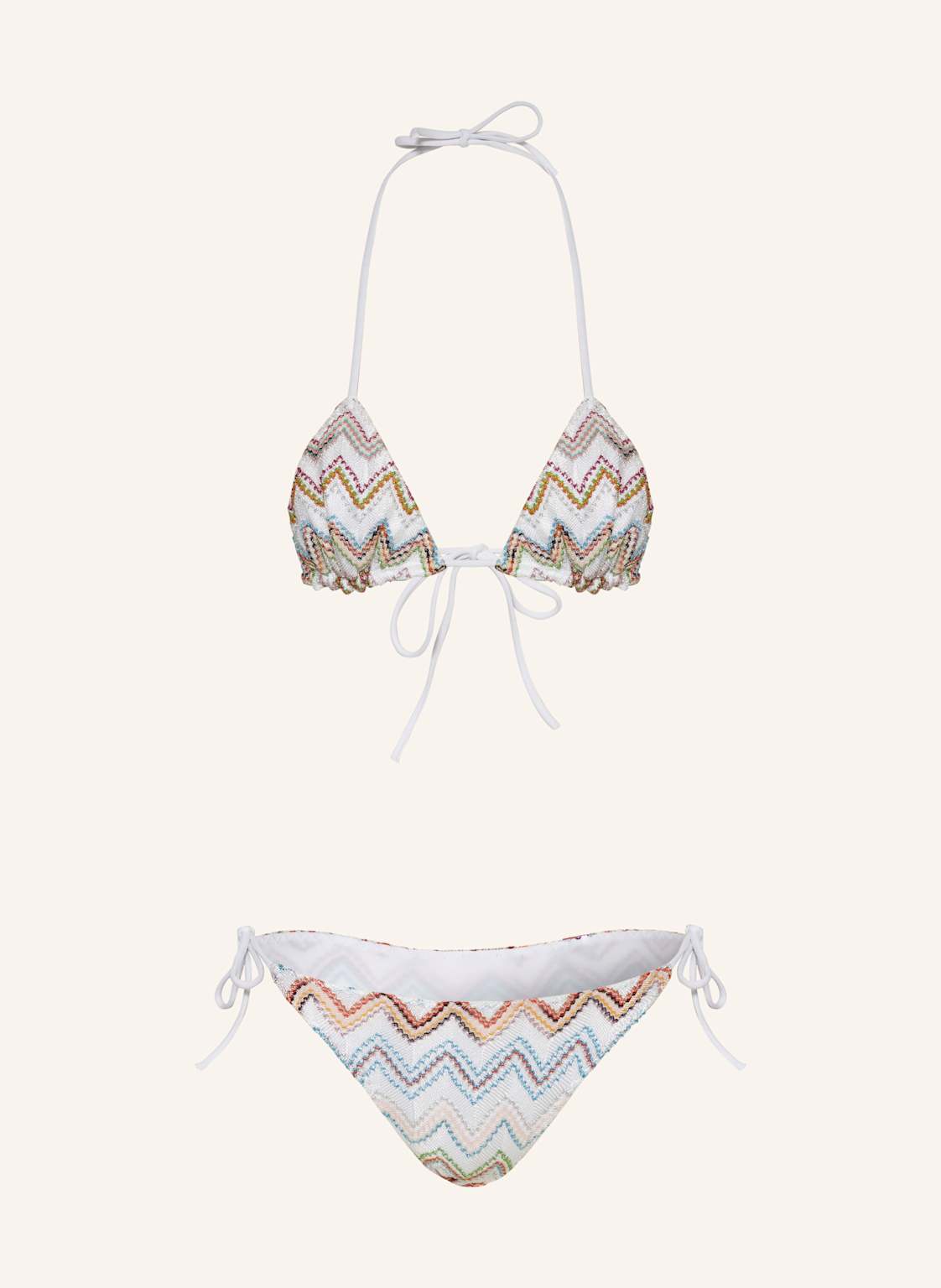 Missoni Triangel-Bikini Mit Glitzergarn beige Missoni Triangel-Bikini Mit Glitzergarn beige von Missoni