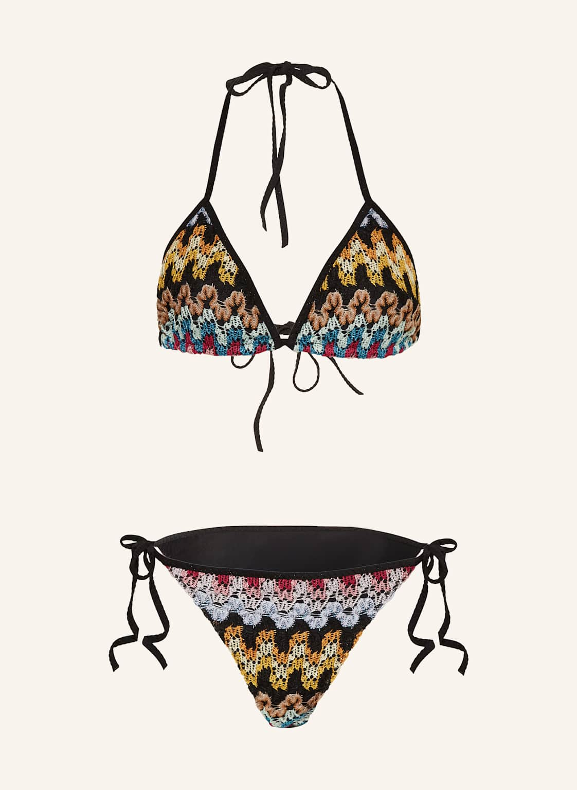 Missoni Triangel-Bikini Mit Glitzergarn schwarz von Missoni