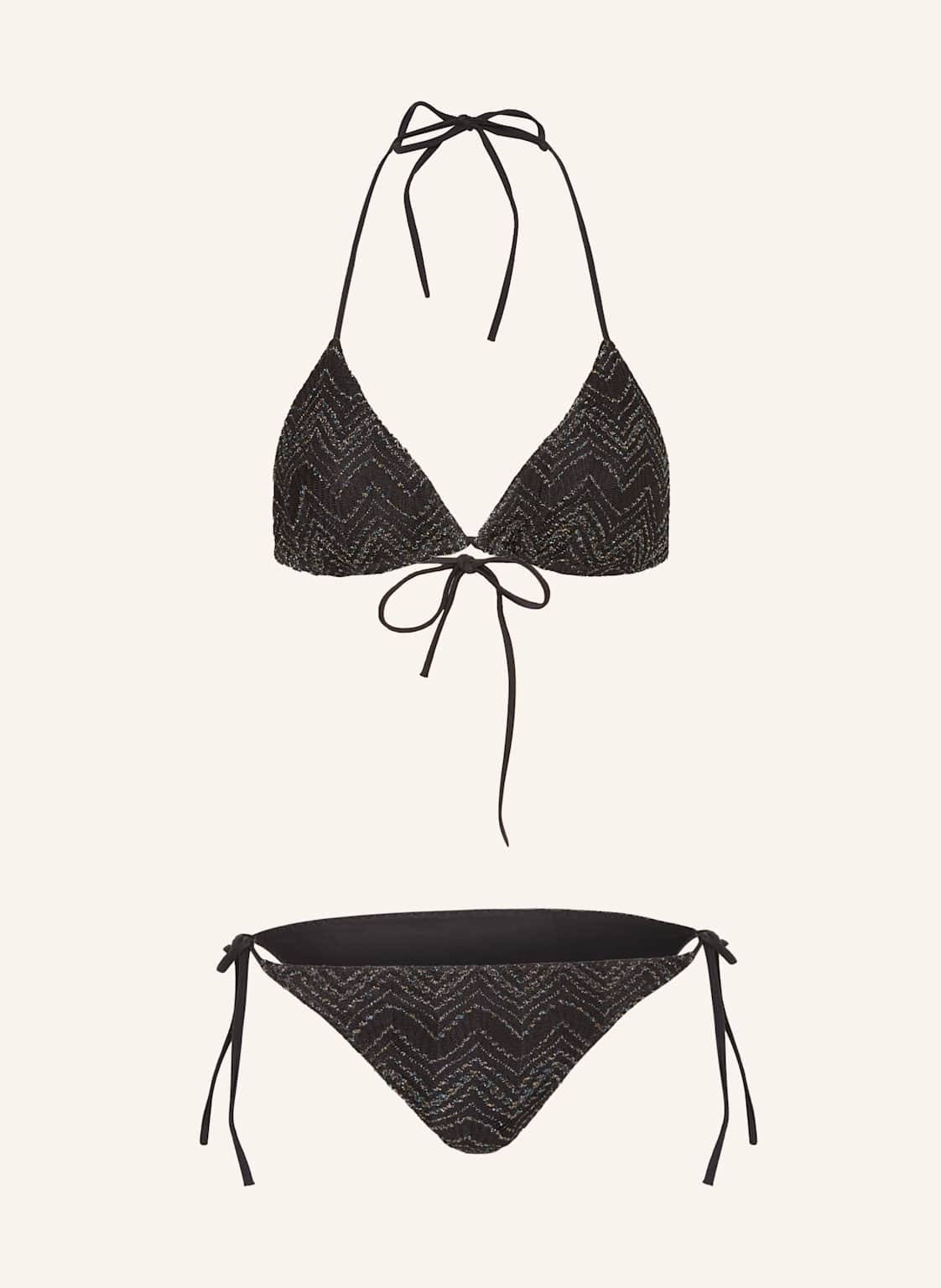 Missoni Triangel-Bikini Mit Glitzergarn schwarz von Missoni