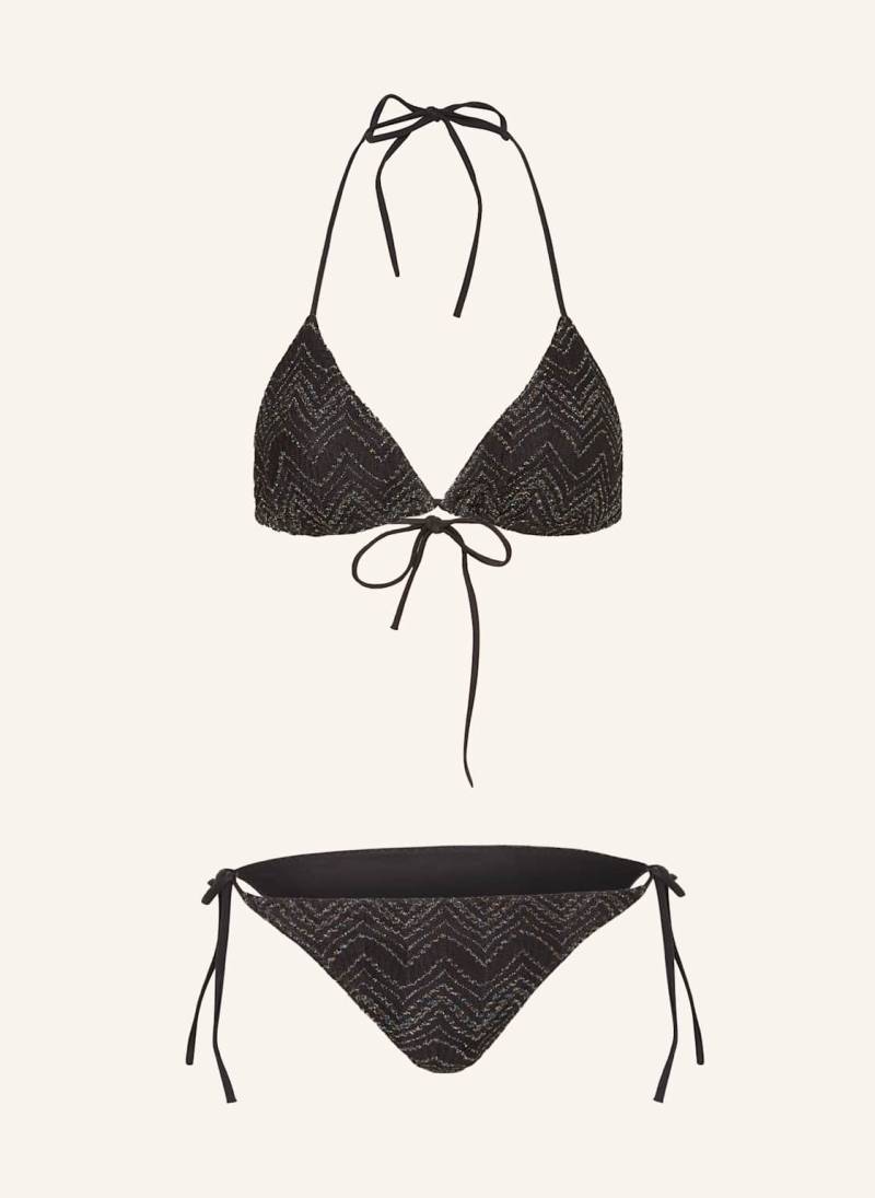 Missoni Triangel-Bikini Mit Glitzergarn schwarz von Missoni