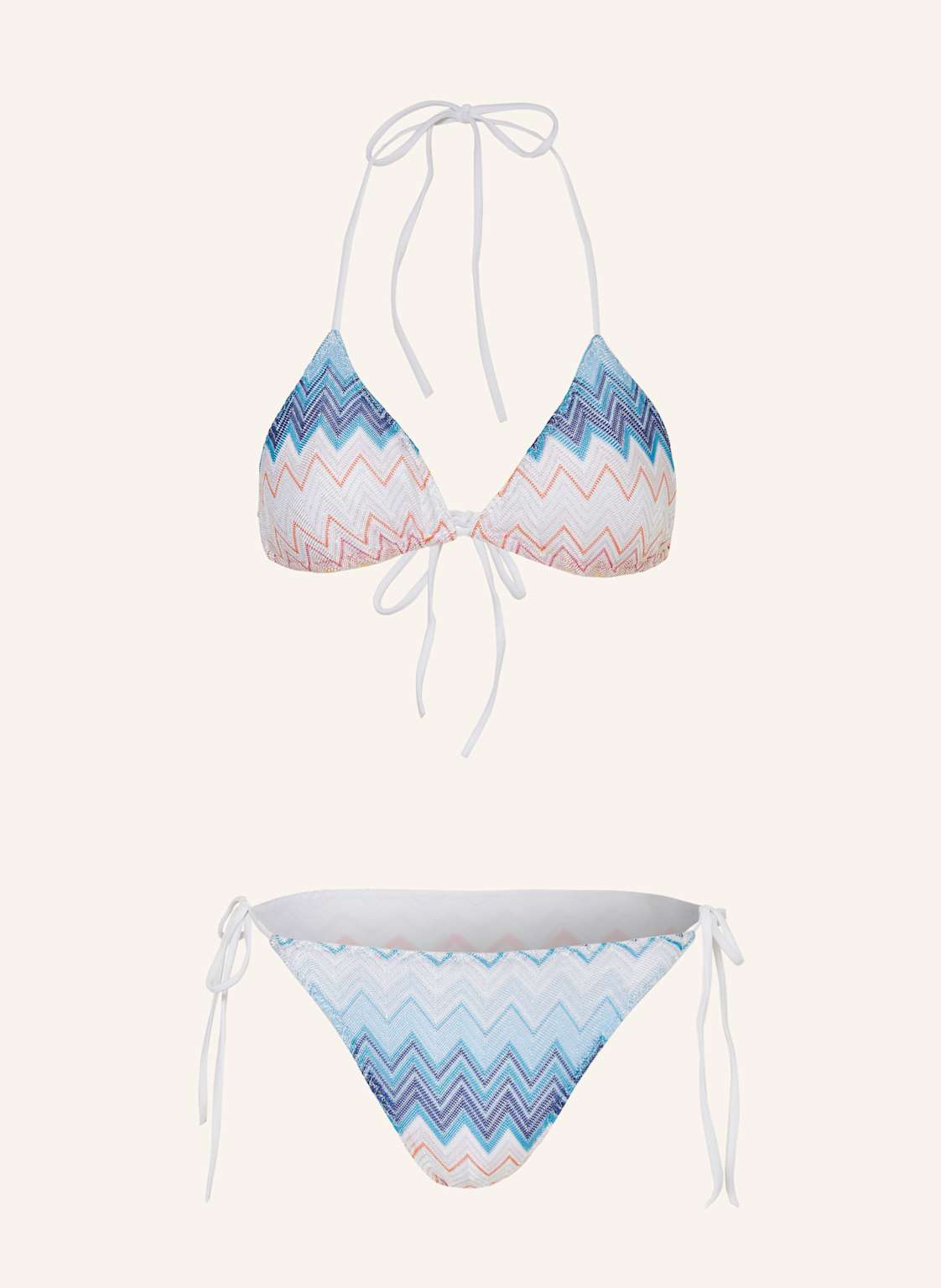 Missoni Triangel-Bikini Mit Glitzergarn weiss von Missoni