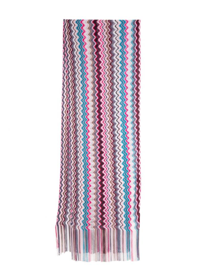 Missoni Zig Zag Lurex scarf - Pink von Missoni