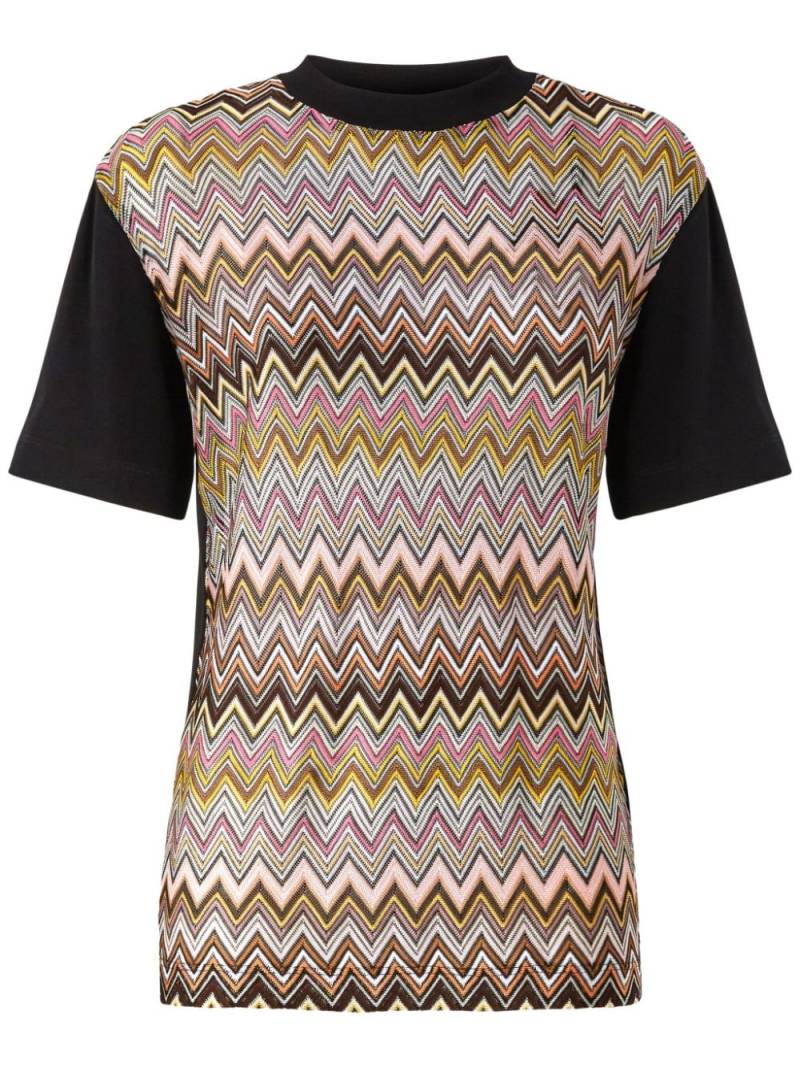 Missoni Zigzag cotton T-shirt - Black von Missoni