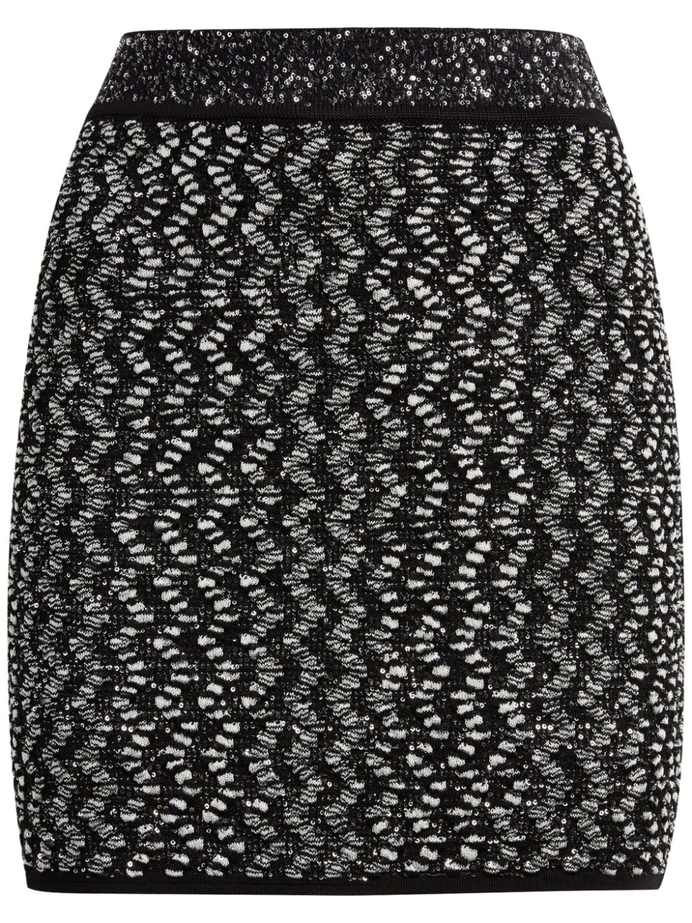 Missoni Zigzag lamé slub mini skirt - Black von Missoni